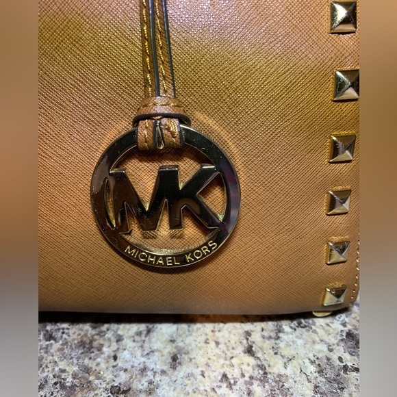 Michael Kors Studded Leather Handbag - Picture 10 of 16